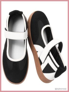 Mary Jane Sneakers Retro Ballet Flats Slip On Platform Shoes